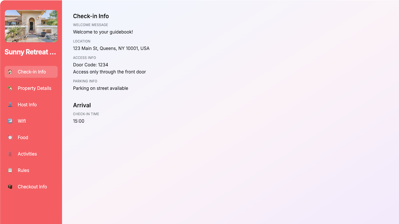 Guidebook URL template preview